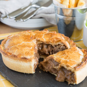 large steak and kidney pie