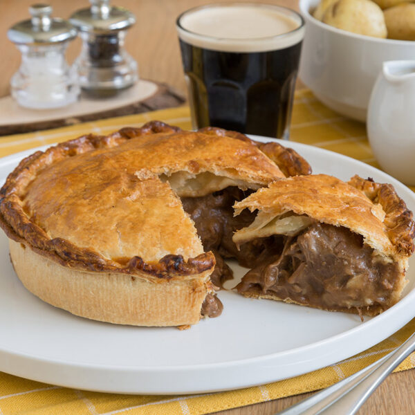 large steak and stout pie