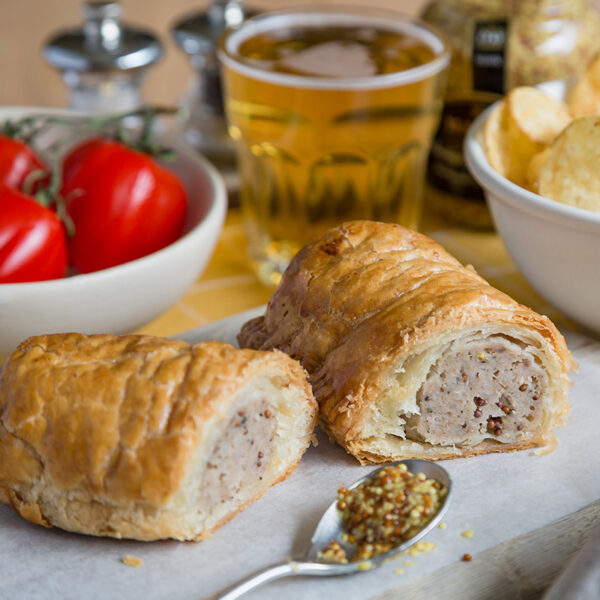 pork & mustard sausage roll