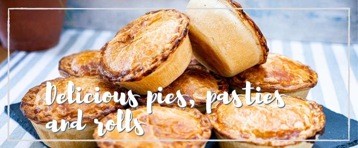 pies, pasties and sausage rolls