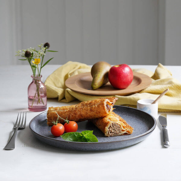 foot-long pork and wholegrain mustard sausage roll