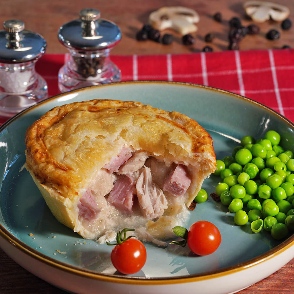 TRPC_new_range_chicken_ham_pie_1000x1000px The real pie company chicken and ham individual pie