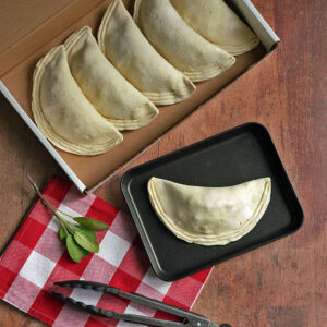 pack of 6 pasties in a box, uncooked